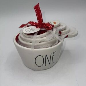 Rae Dunn Snowman Christmas Measuring Cups Brand New‎